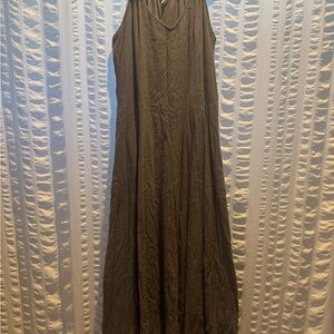 Garnet Hill Olive Maxi Dress
